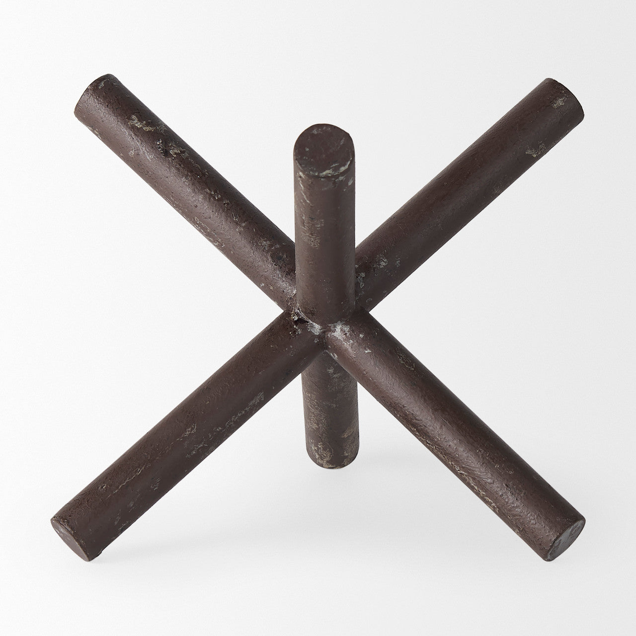 Astericks I (Large) 10L x 10W Brown Metal Decor Object