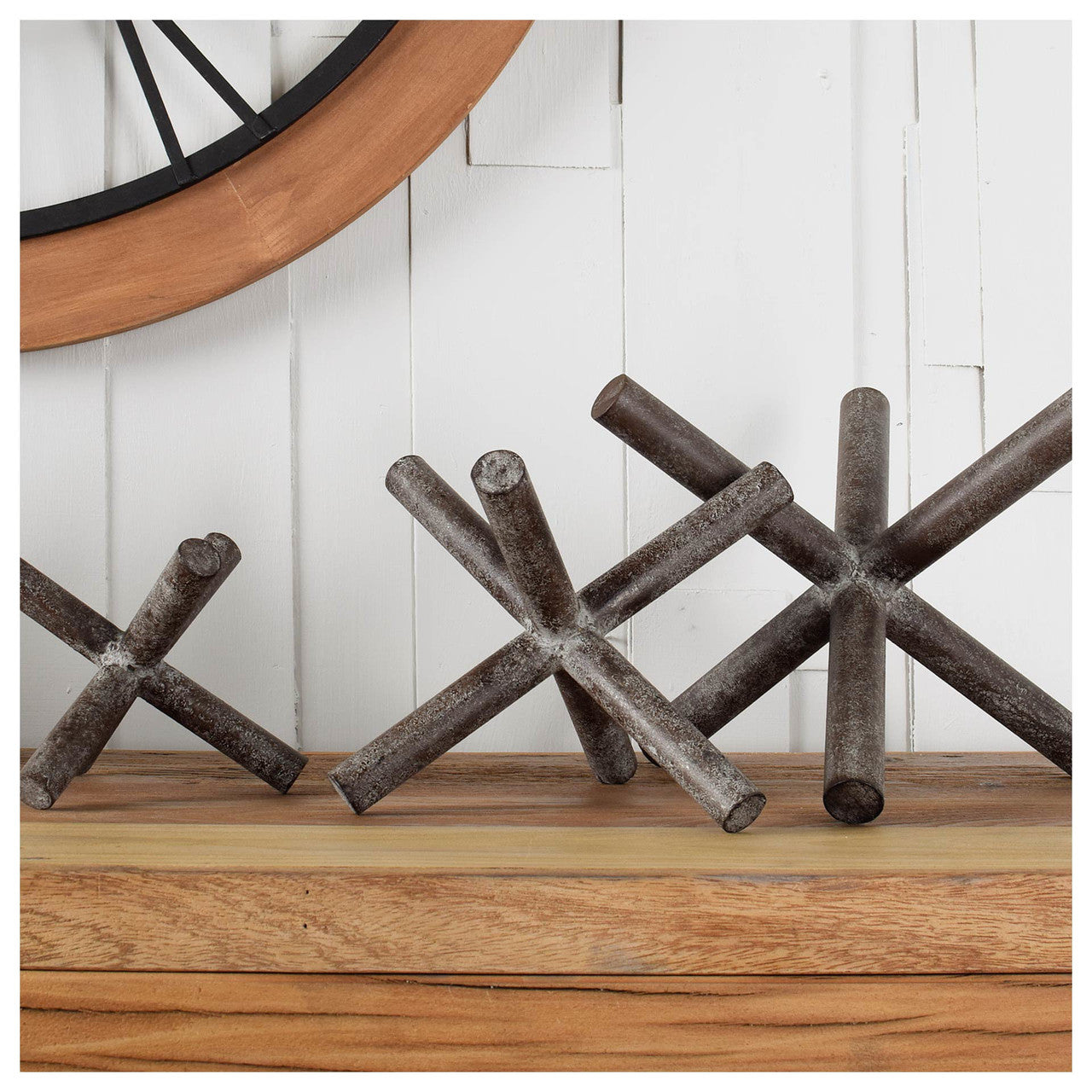 Astericks II (Medium) 8L x 7W Brown Metal Decor Object