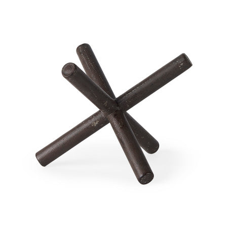 Astericks II (Medium) 8L x 7W Brown Metal Decor Object