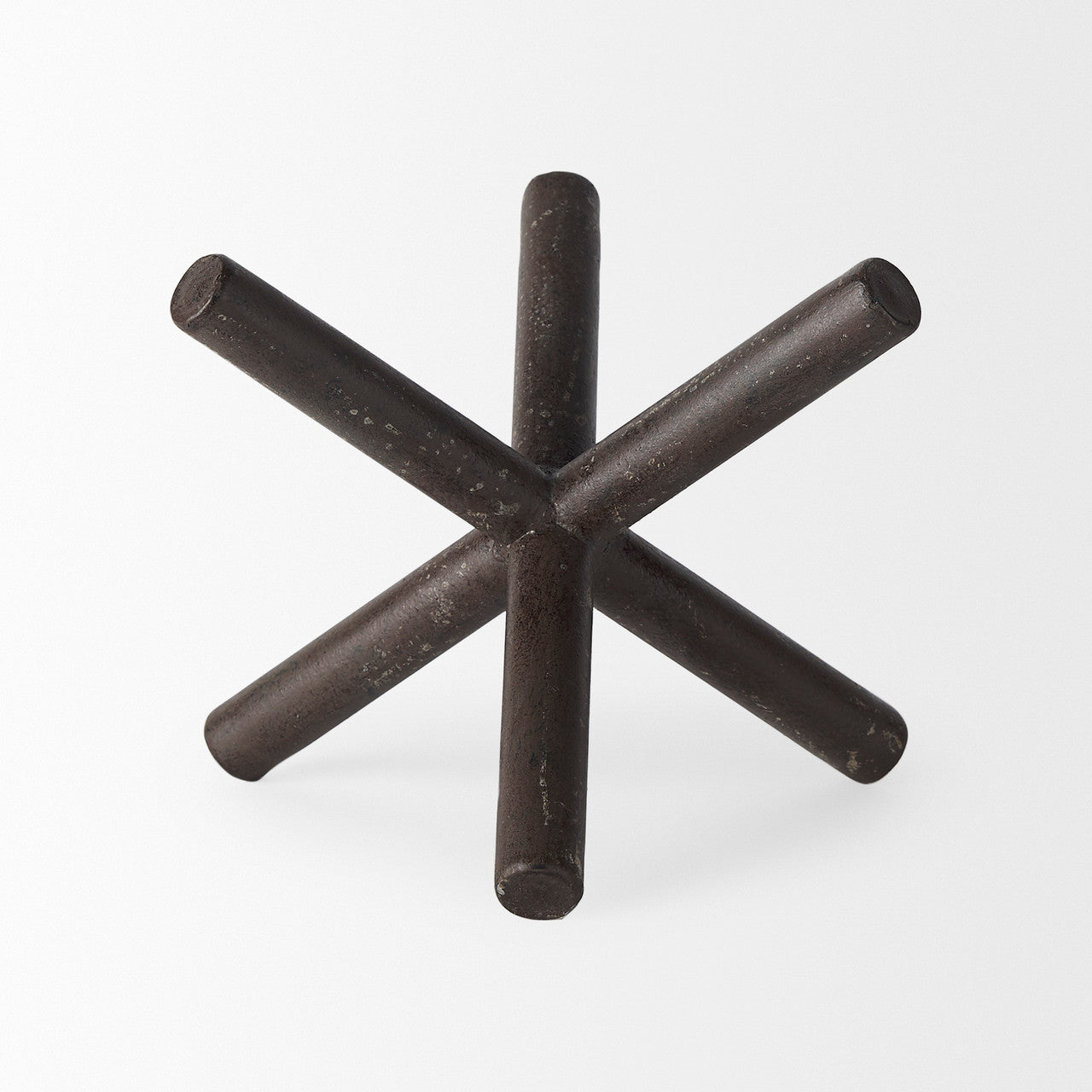Astericks II (Medium) 8L x 7W Brown Metal Decor Object