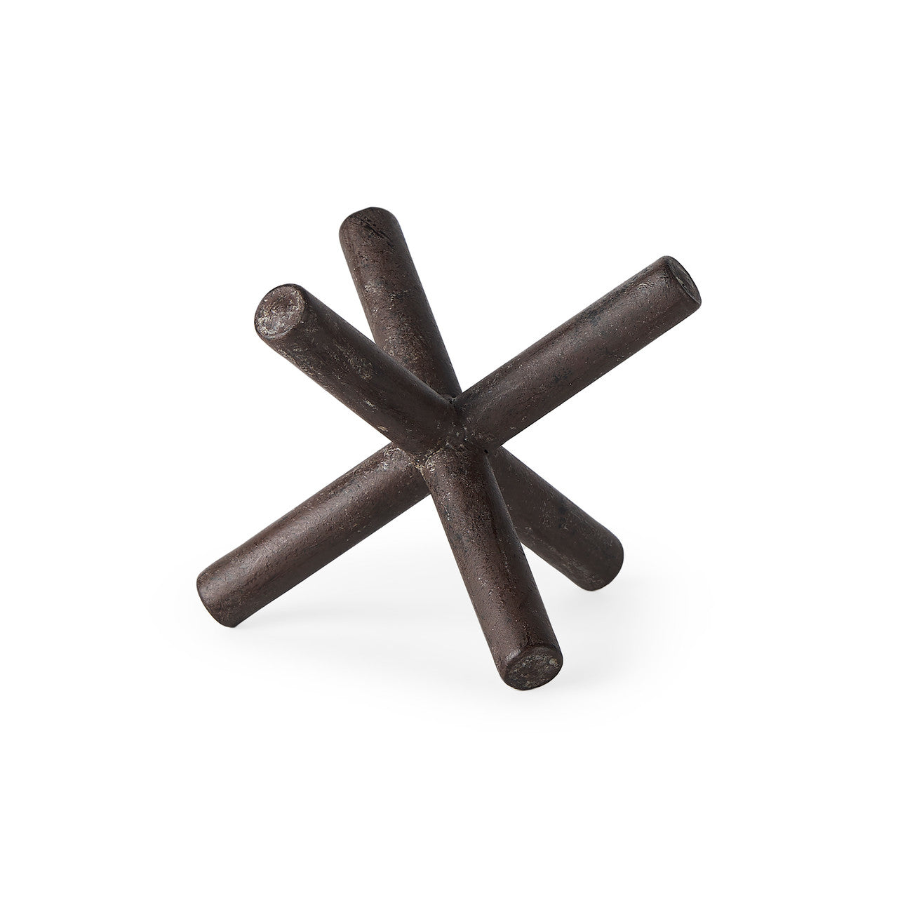 Astericks III (Small) 6L x 6W Brown Metal Decor Object