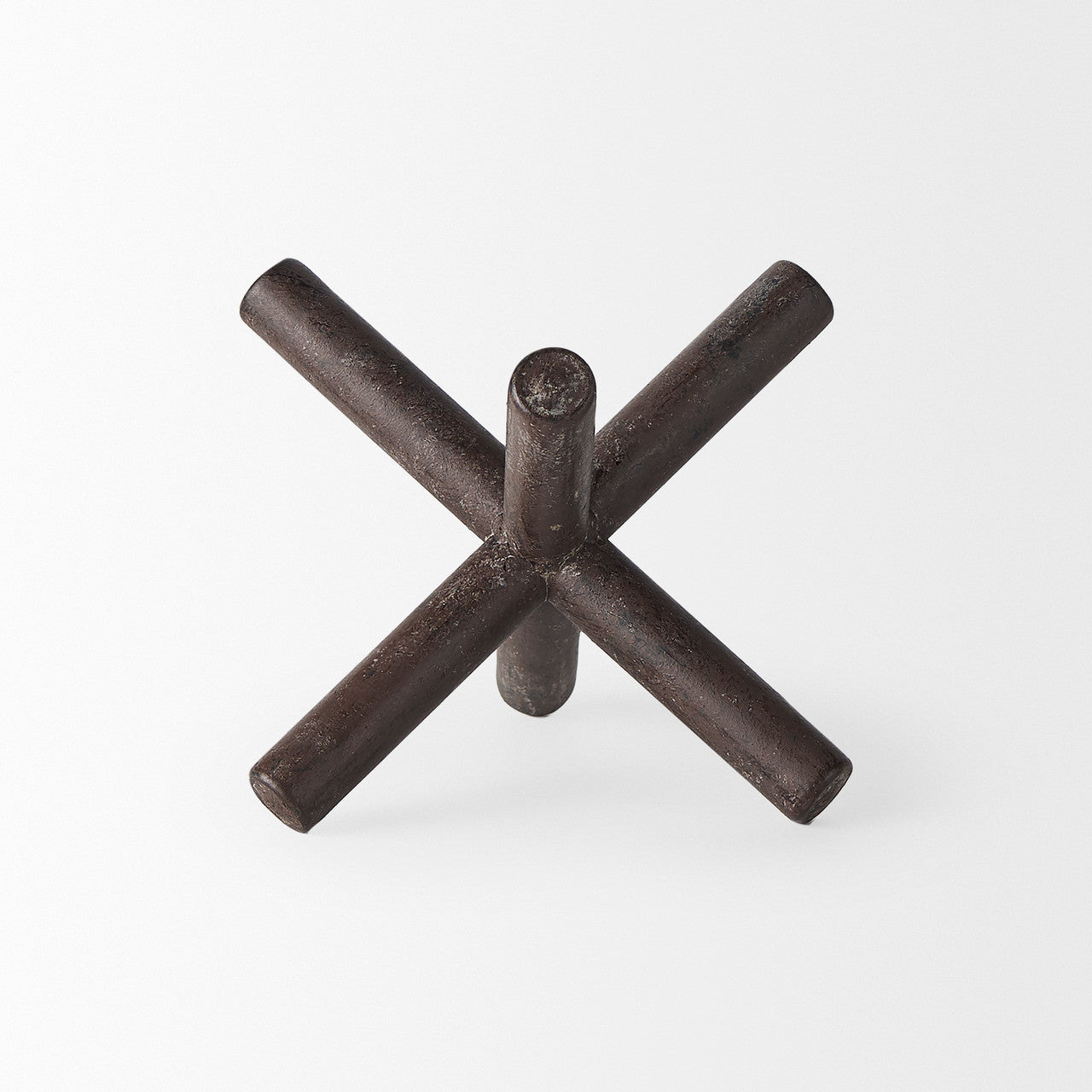 Astericks III (Small) 6L x 6W Brown Metal Decor Object