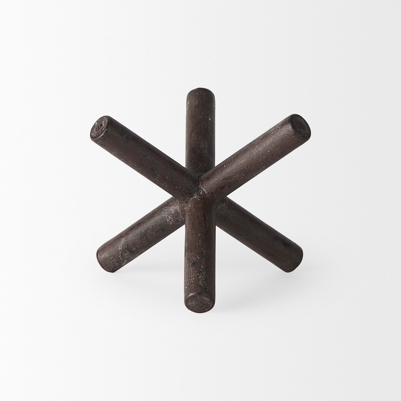 Astericks III (Small) 6L x 6W Brown Metal Decor Object