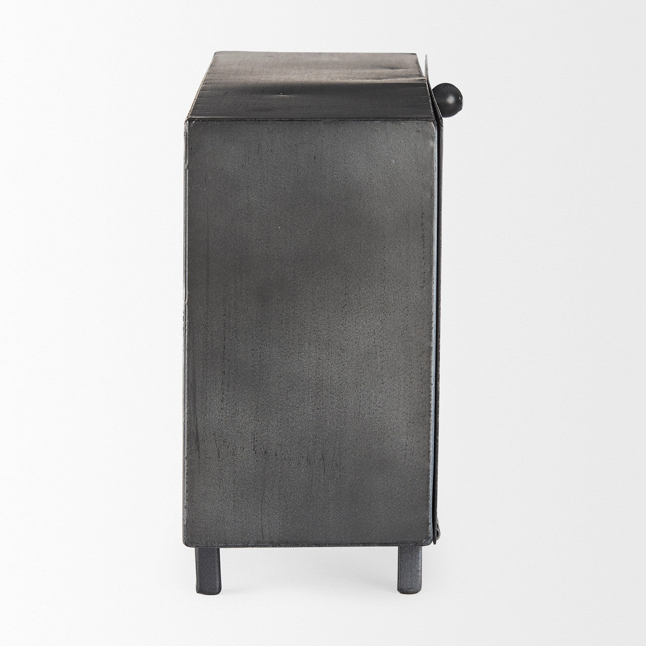 Harvey 13.0L x 4.5W x 8.1H Black Metal and Wood Rectangular Table Clock