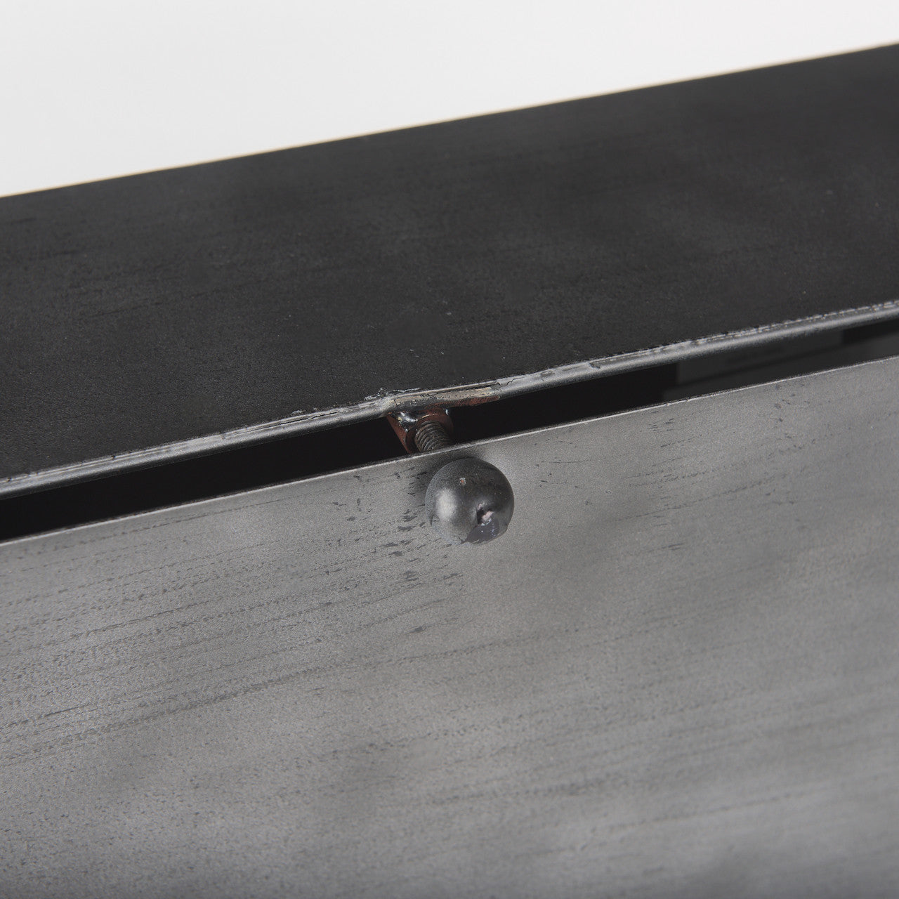 Harvey 13.0L x 4.5W x 8.1H Black Metal and Wood Rectangular Table Clock