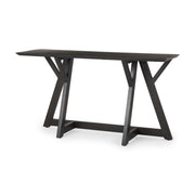 Jennings 54.0L x 16.0W x 29.5H Dark Brown Wood Console Table