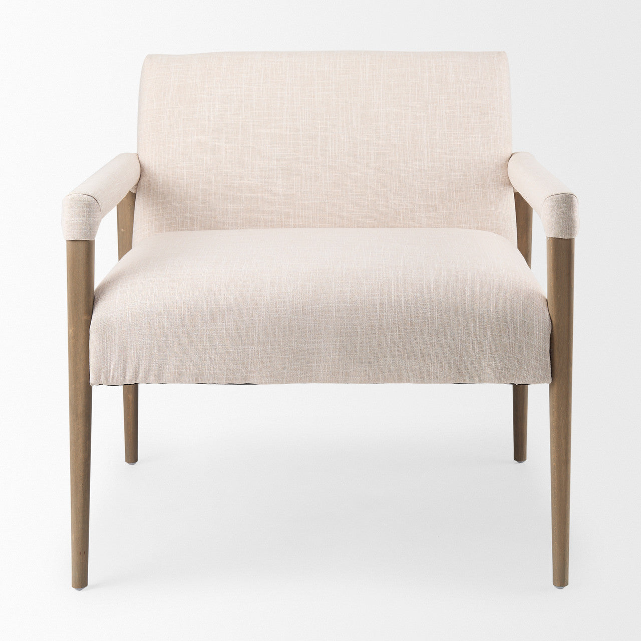 Palisades Cream Upholstery w/ Solid Wood Accent Chair