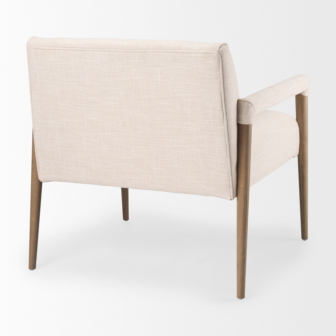 Palisades Cream Upholstery w/ Solid Wood Accent Chair