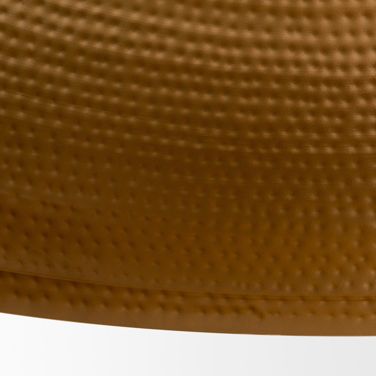 Karina 36" Round Matte Black Hammered Metal Dome Pendant Light