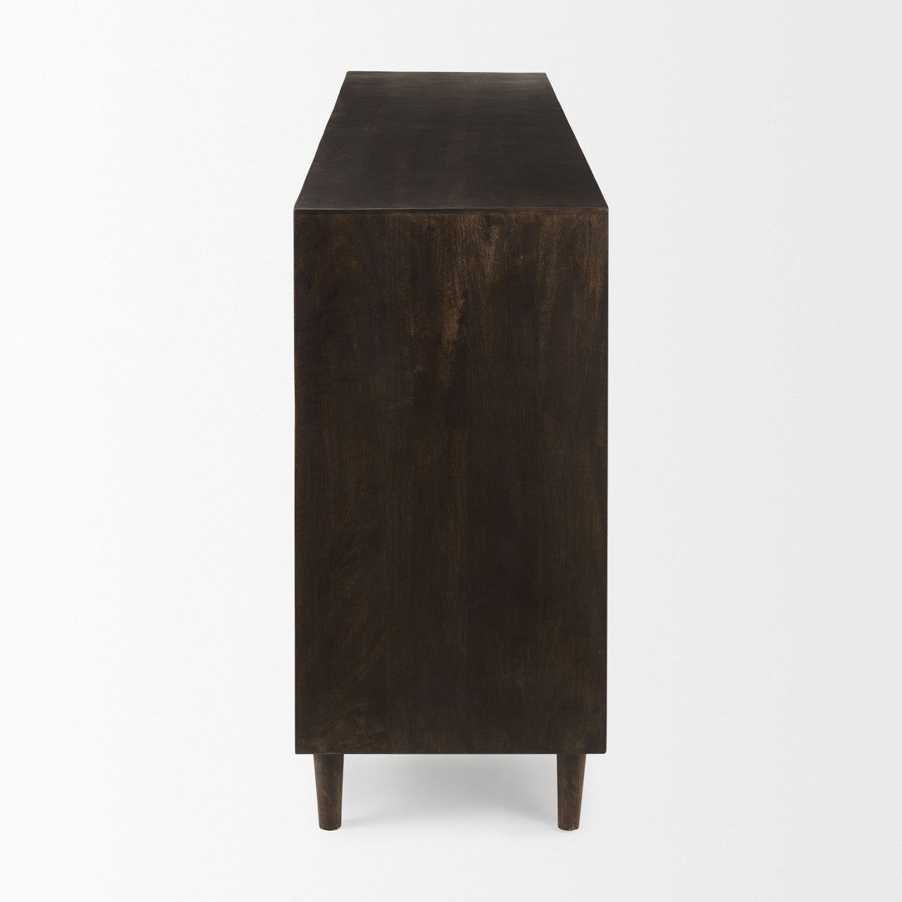 Tucker Dark Brown w/ Carved Arch Pattern 4 Door Sideboard