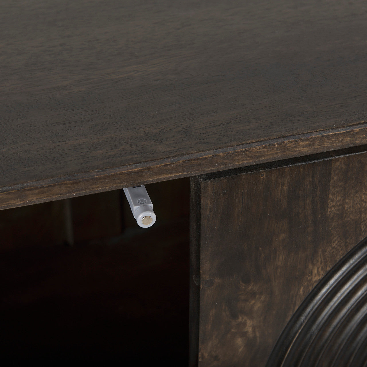 Tucker Dark Brown w/ Carved Arch Pattern 4 Door Sideboard