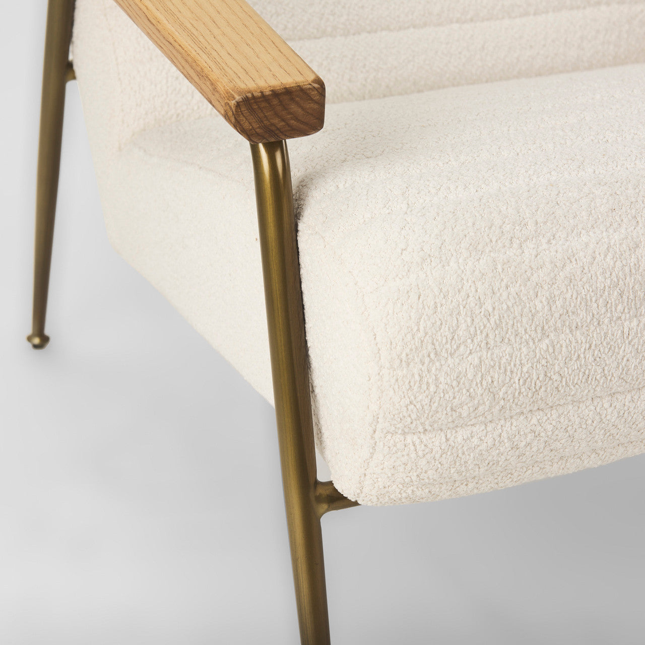 Grosjean Cream Boucle Accent Chair