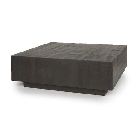 Hayden Dark Brown Wood Square Coffee Table