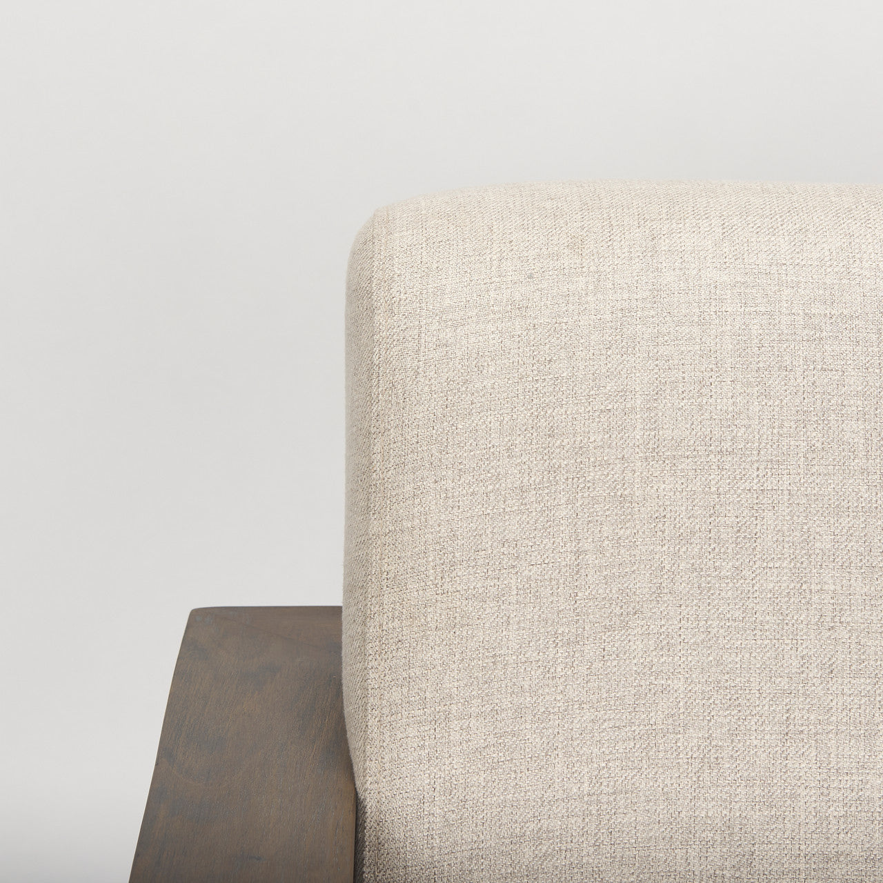 Sovereign Oatmeal Fabric Upholstered w/ Solid Wood Frame Accent Chair