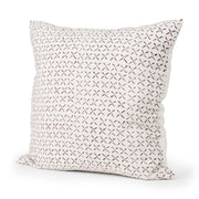 Jayden Cream w/ Merlot Print Linen Square Decorative Pillow Cover