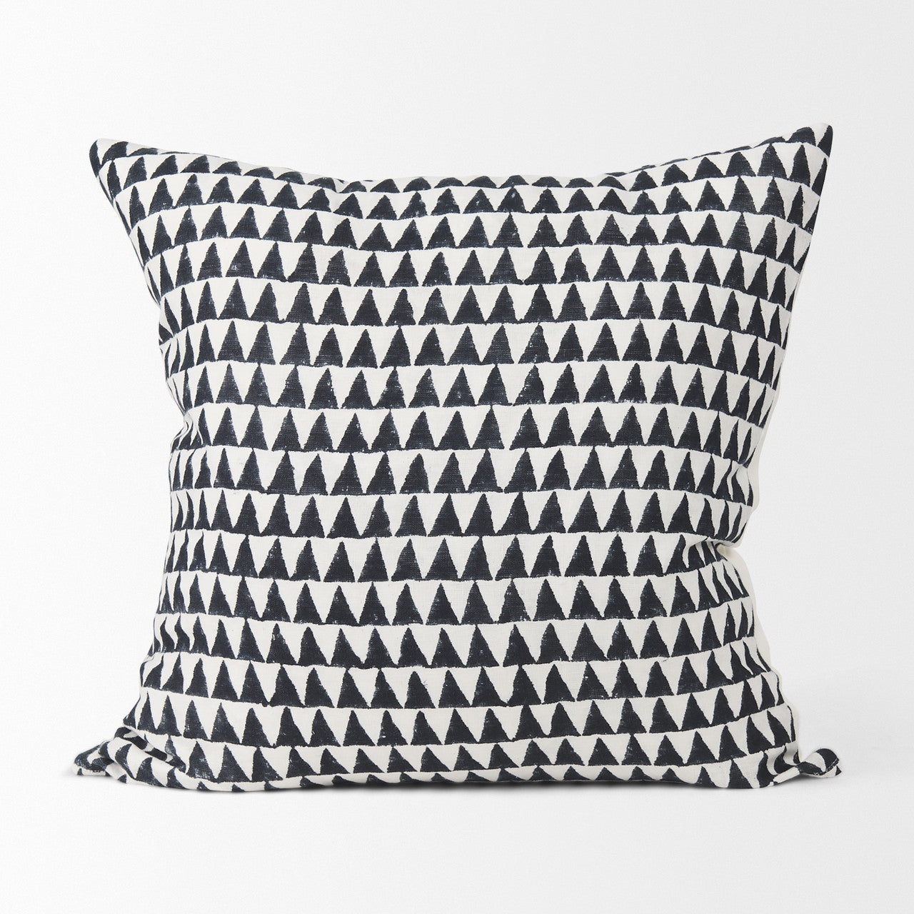 Jolie Cream w/ Black Print Linen Square Decorative Pillow  Cover