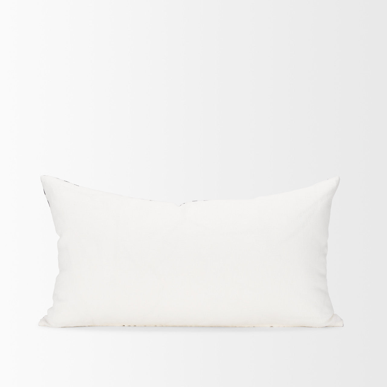 Jolie Cream w/ Black Print Linen Lumbar Decorative Pillow Cover