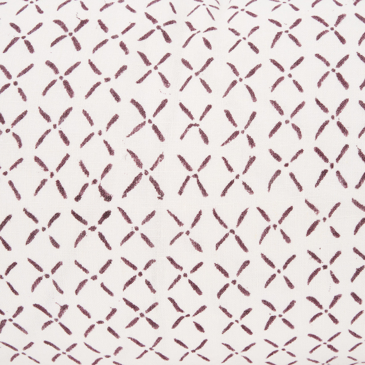 Jayden Cream w/ Merlot Print Linen Lumbar Decorative Pillow Cover