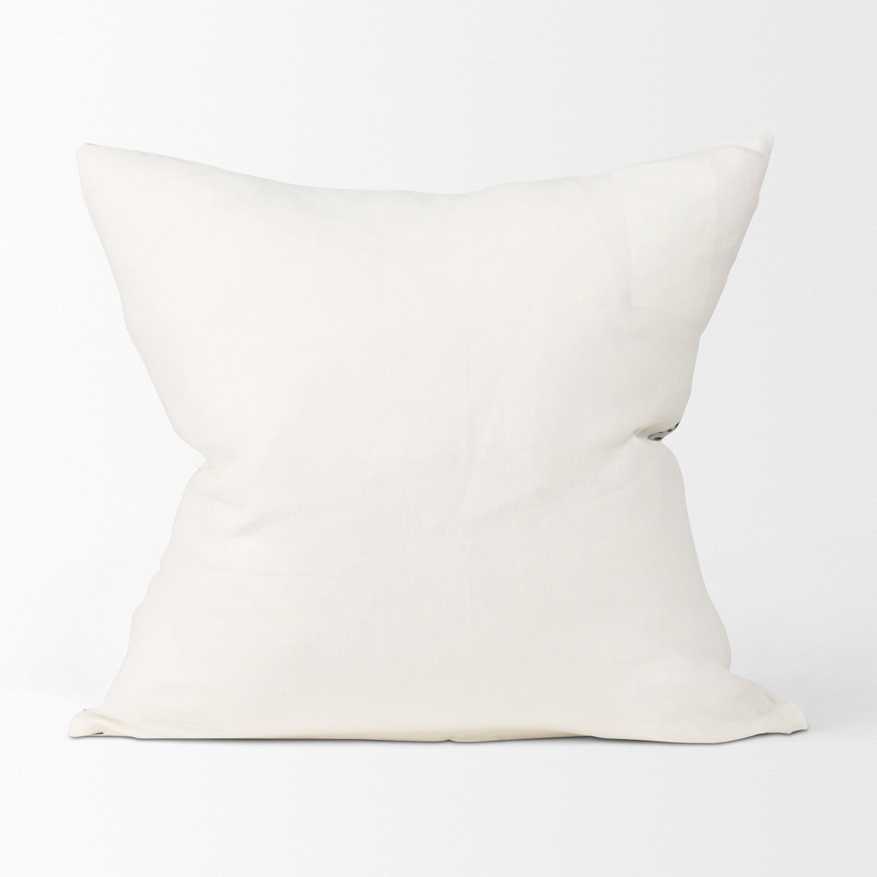 Jenna Cream w/ Black Print Linen Square Decorative Pillow Cover