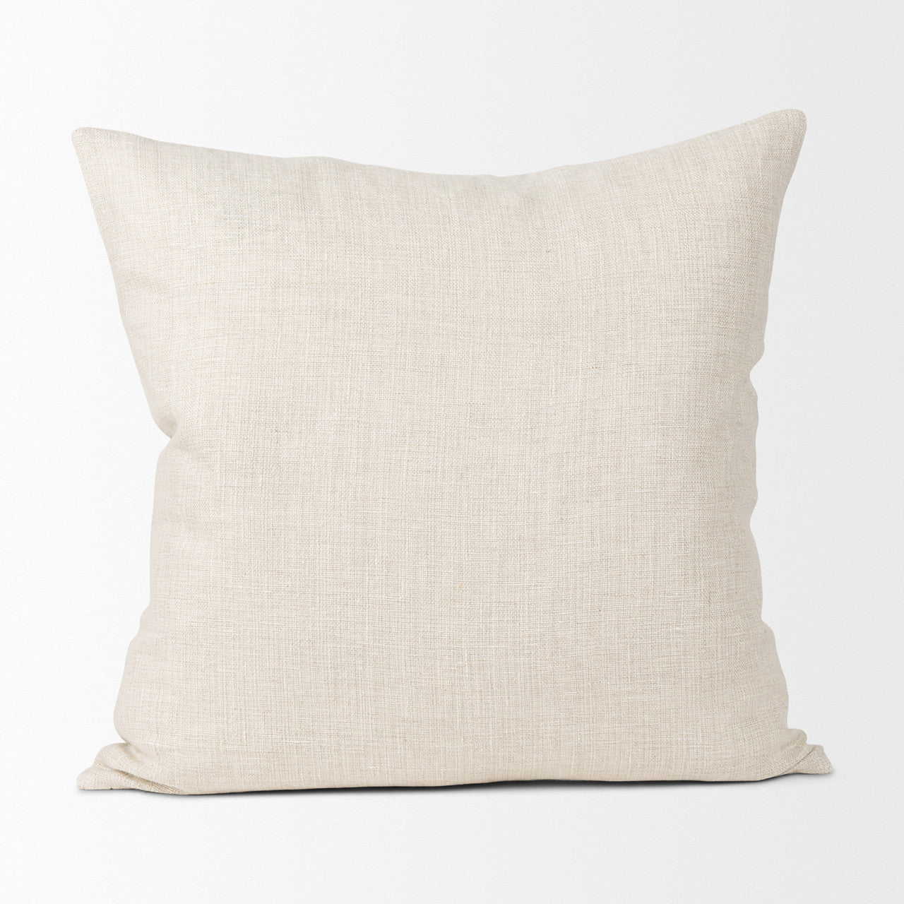 Jacklyn Cream Linen Square Decorative Pillow Cover