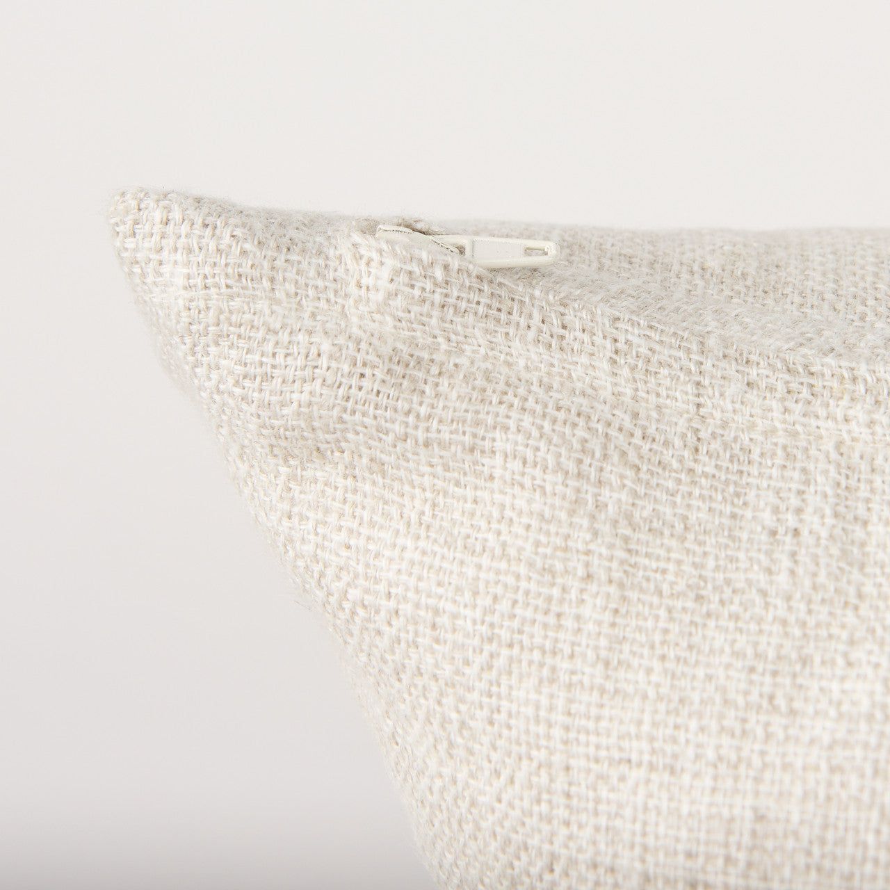 Jacklyn Cream Linen Square Decorative Pillow Cover