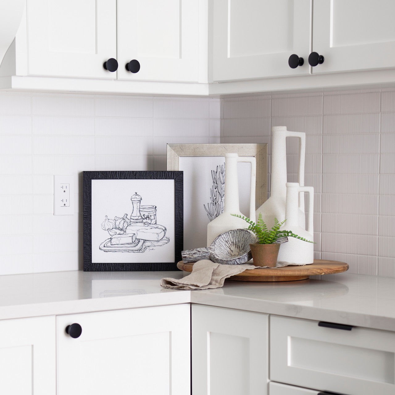 Burton 17.1H Large White Ceramic Jug Vase