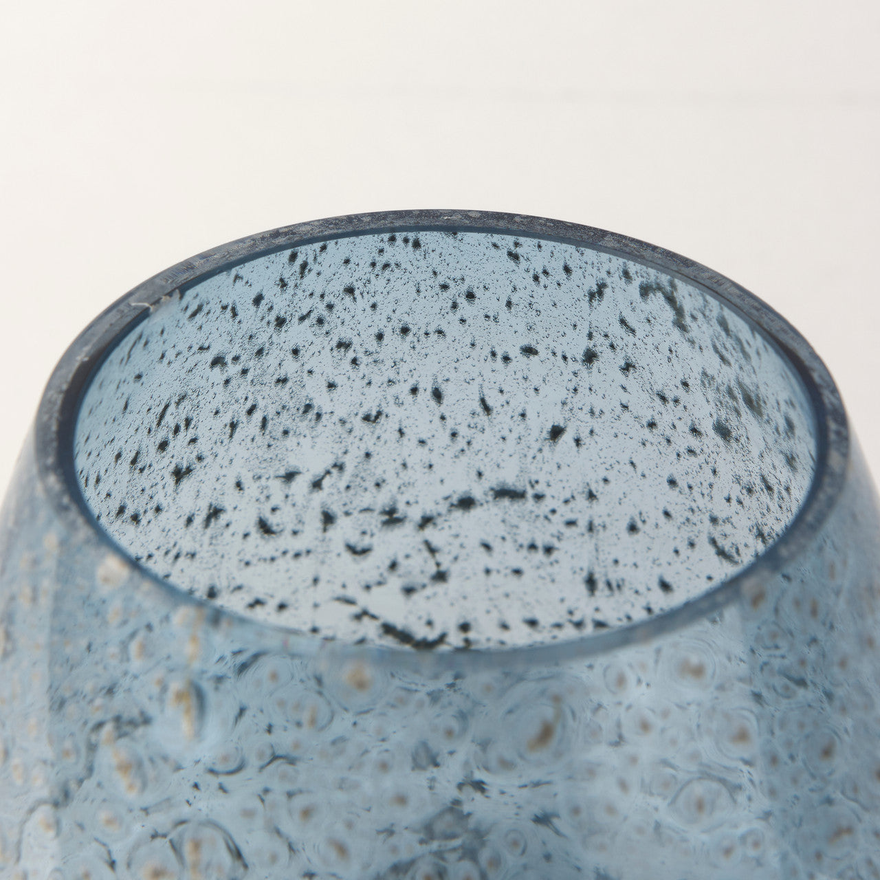 Robyn Short Blue Glass Vase