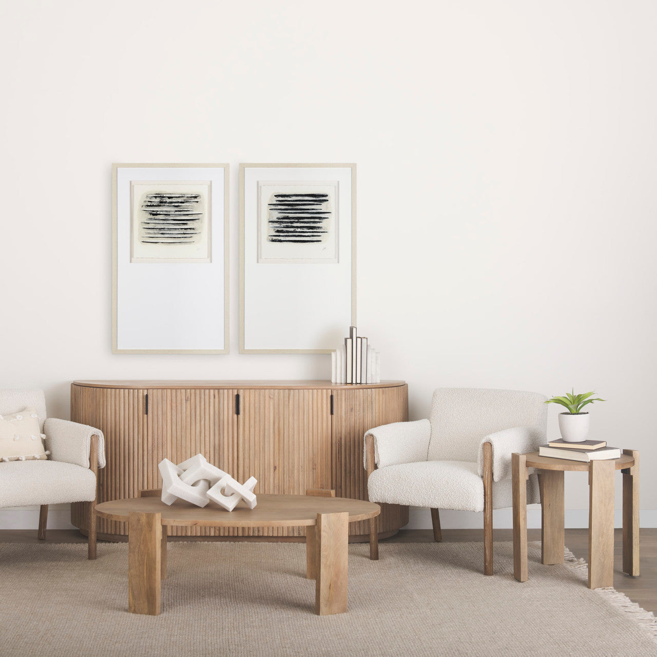 Evelyn Light Brown Round End/Side Table