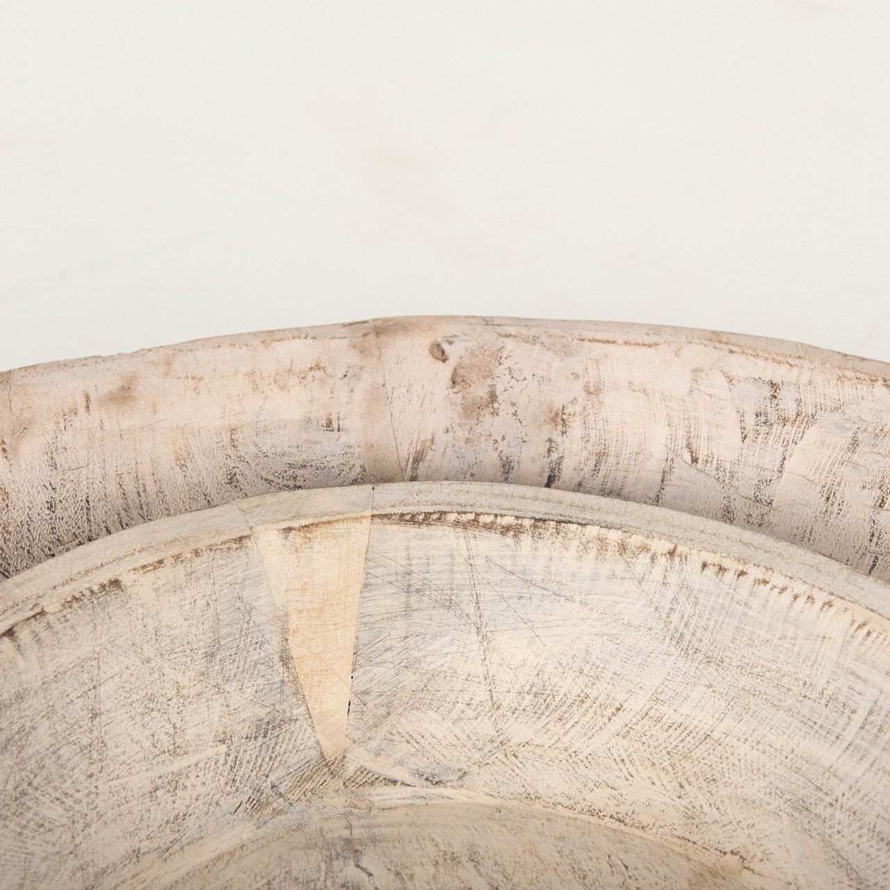 Nikita Set of 2 Large Light-Wash Reclaimed Wood Bowls