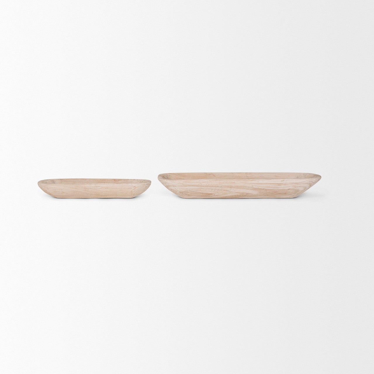 Athena Set of 2 Extra Large  Light-Wash Reclaimed Wood Trays