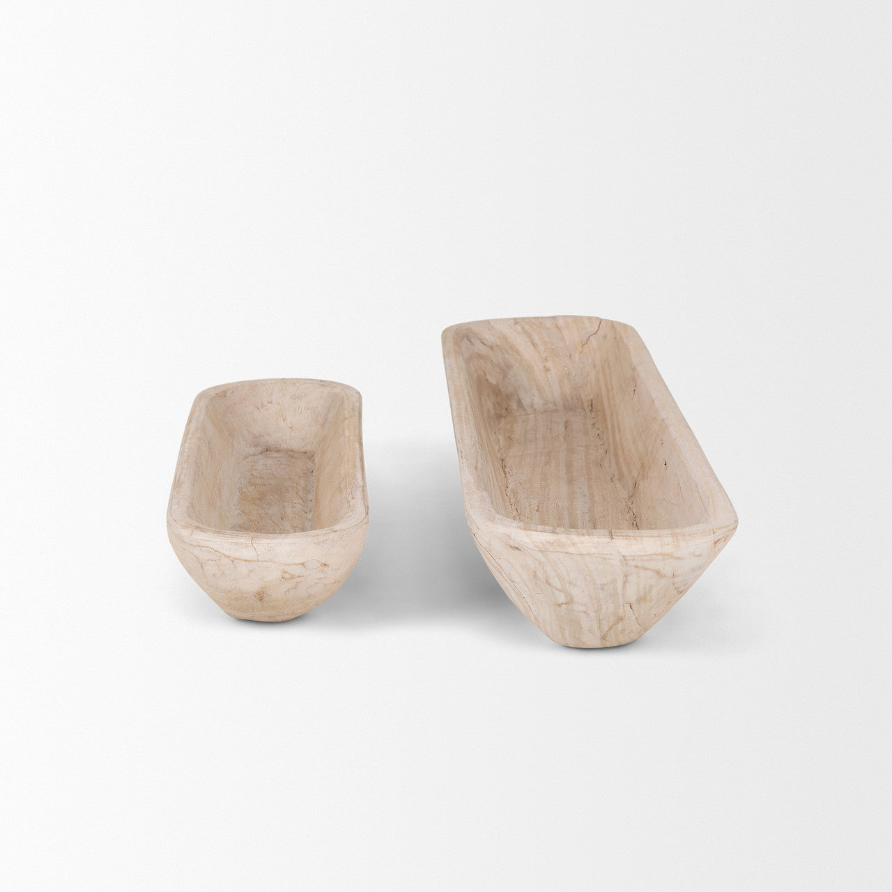 Athena Set of 2 Extra Large  Light-Wash Reclaimed Wood Trays