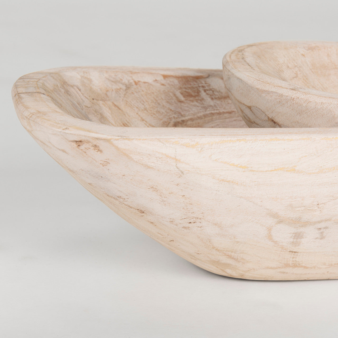 Athena Set of 2 Extra Large  Light-Wash Reclaimed Wood Trays