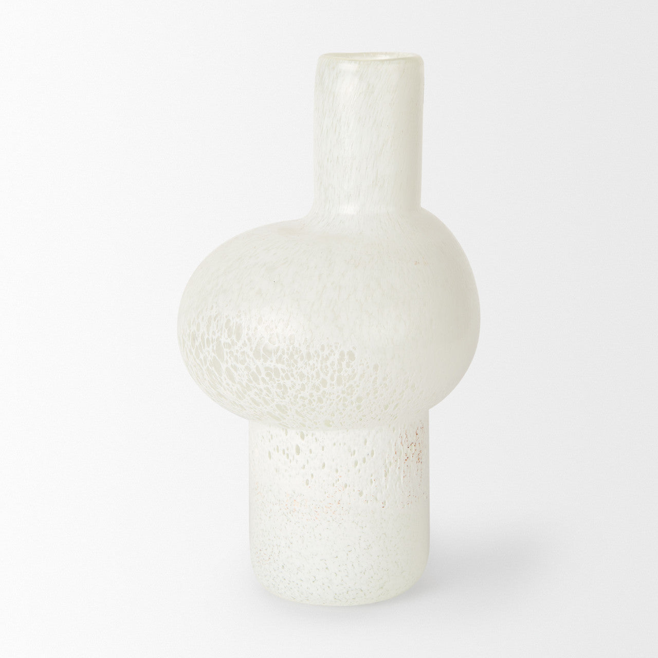 Heket Tall White Glass Vase