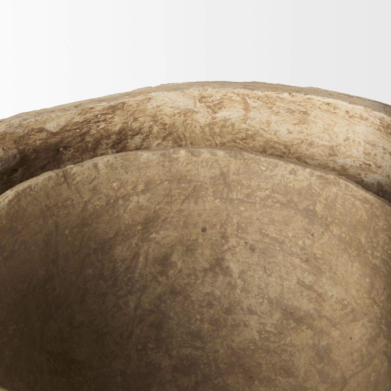 Sonam Set of 2 Beige Paper Mache Spiked Bowls