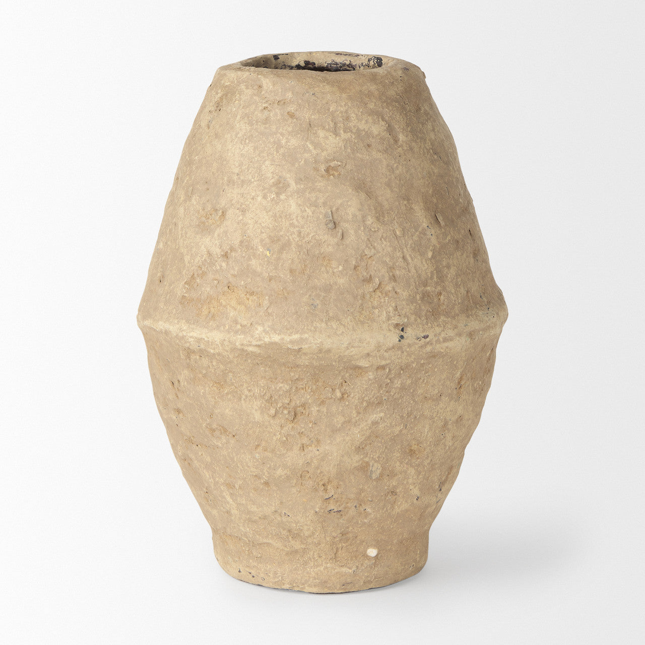 Rundal Small Beige Paper Mache Vase