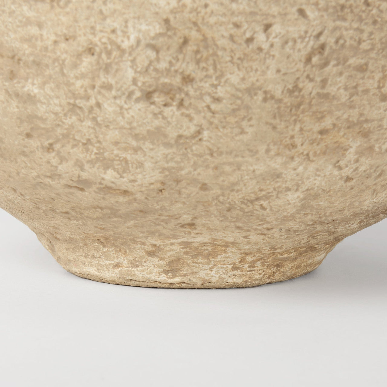 Ritu Large Beige Paper Mache Pot Vase