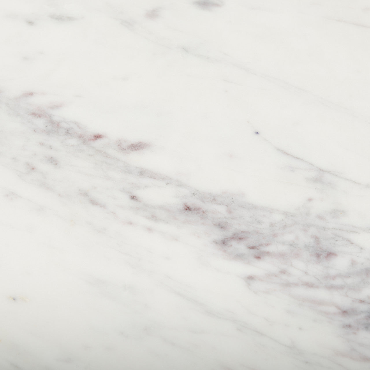 Amika White Marble Top Black Metal Base Console Table