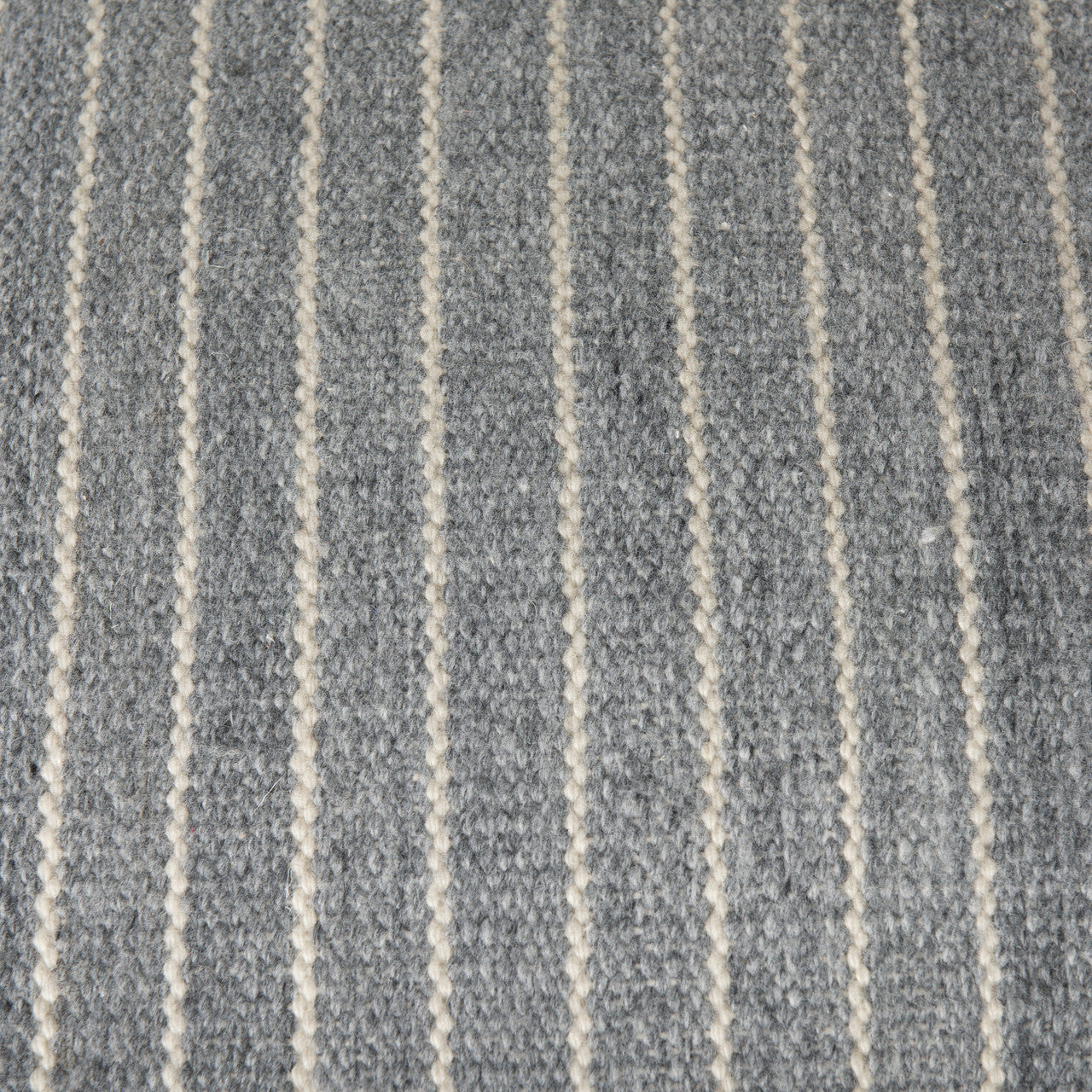 Kensie Large Blue Striped Pouf