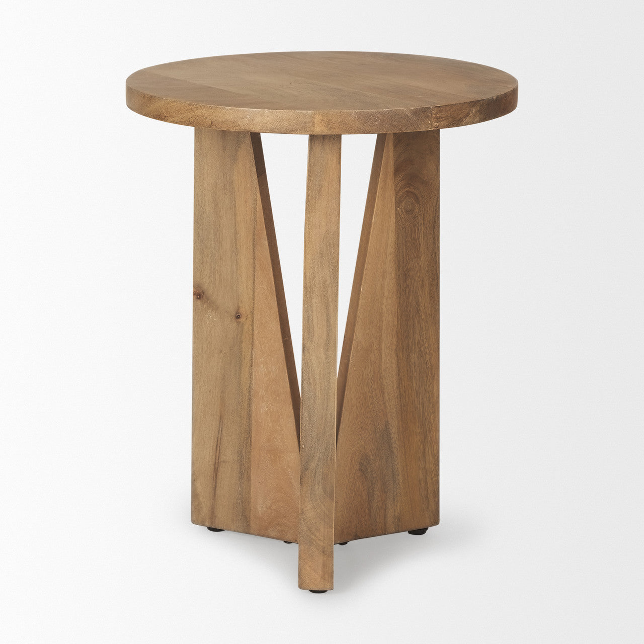 Mattius Light Wood Accent Table