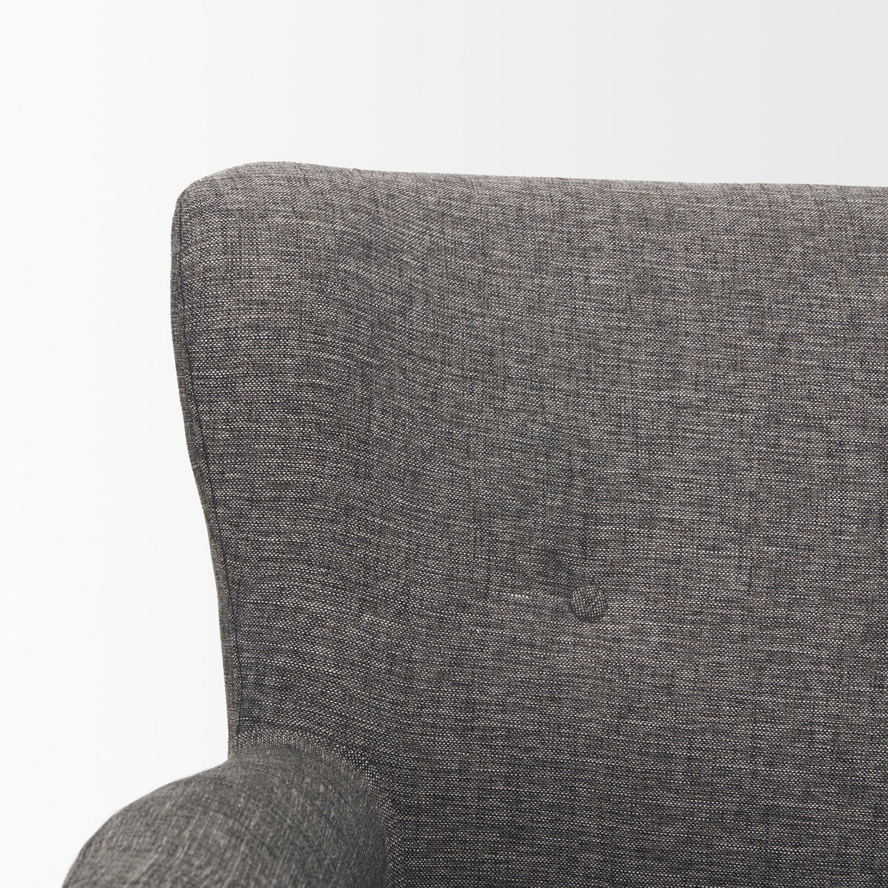 Dunstan Accent Chair Upholstered Gray Twill Fabric and Medium Brown Wood Feet