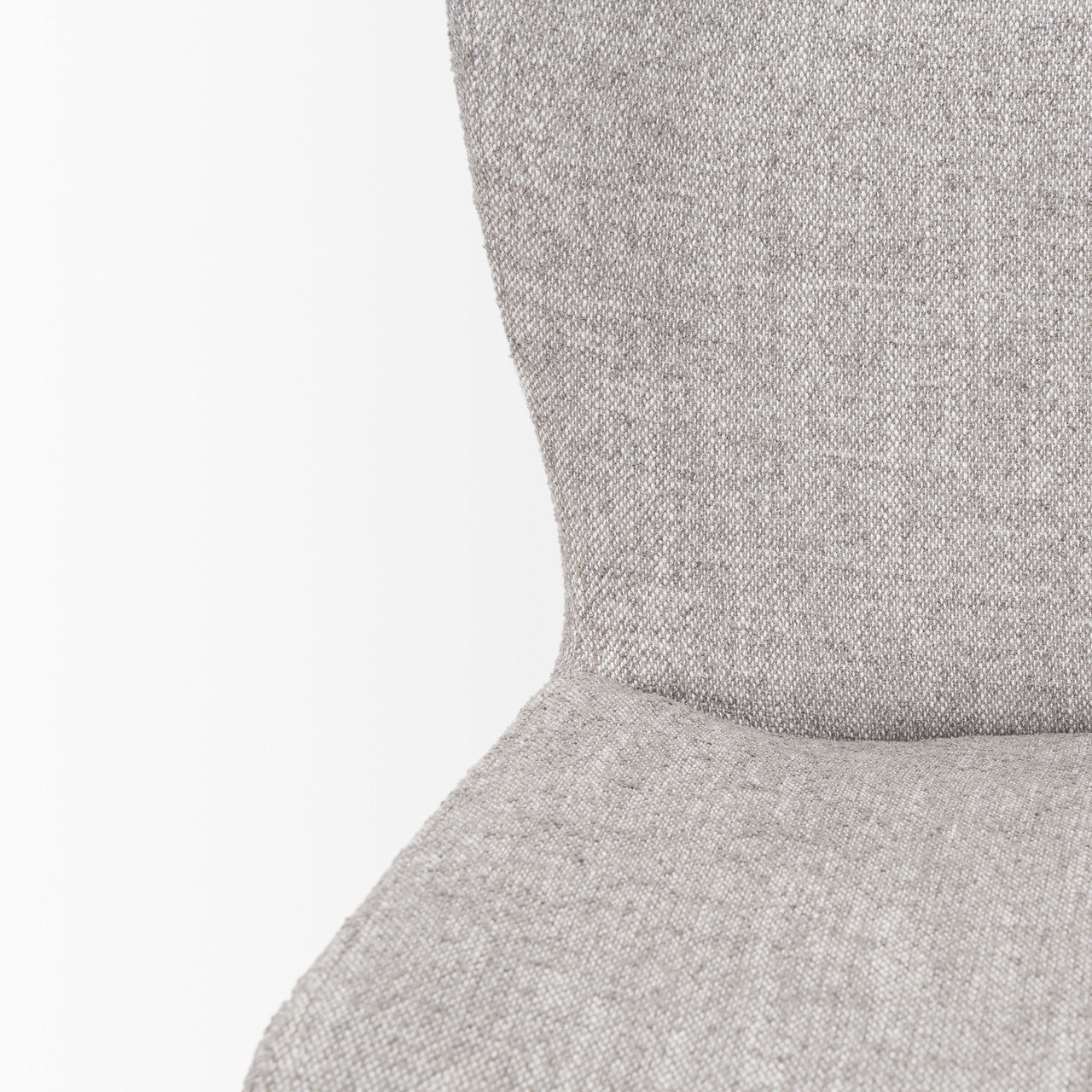 Hartt Dining Chair W/ Matte Black Metal Frame and Gray Fabric