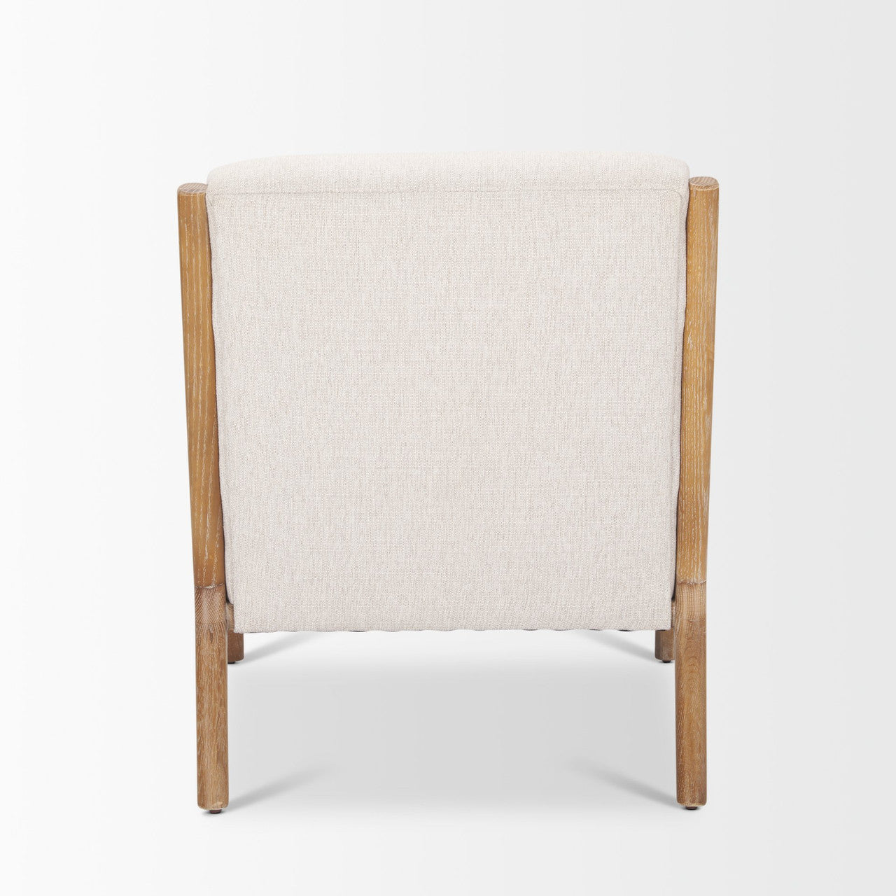 Cashel Accent Chair W/ Medium Brown Wood and Beige Fabric