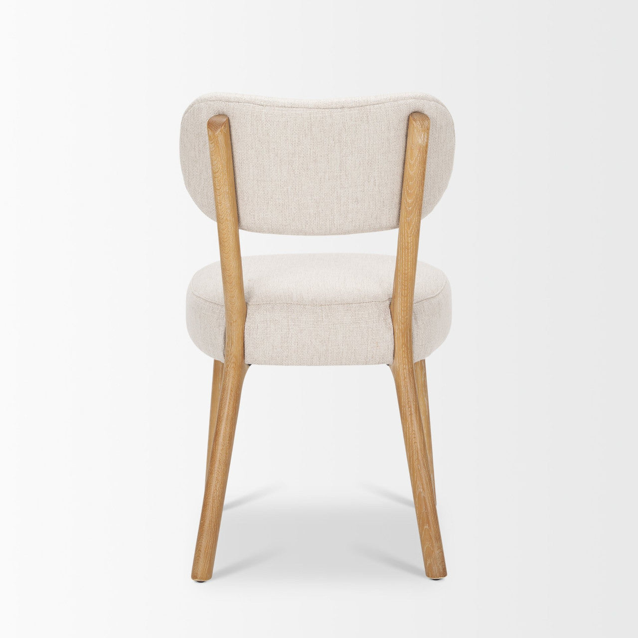 Owen Dining Chair W/ Medium Brown Wood and Beige Fabric