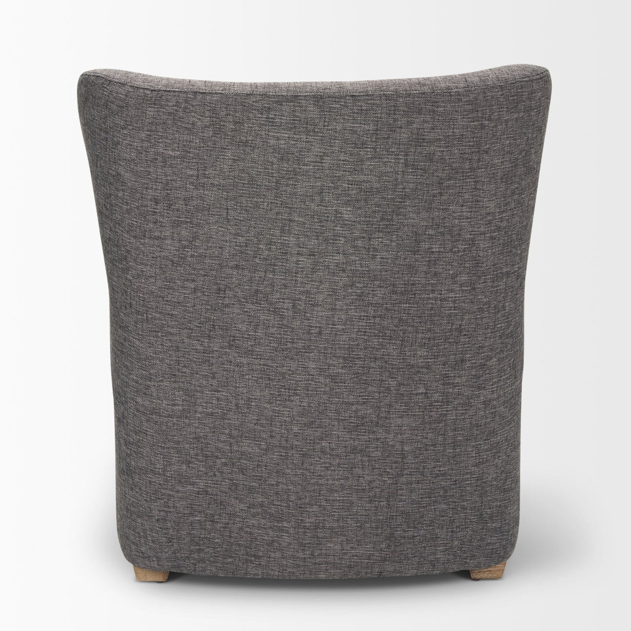 Dunstan Accent Chair Upholstered Gray Twill Fabric and Medium Brown Wood Feet