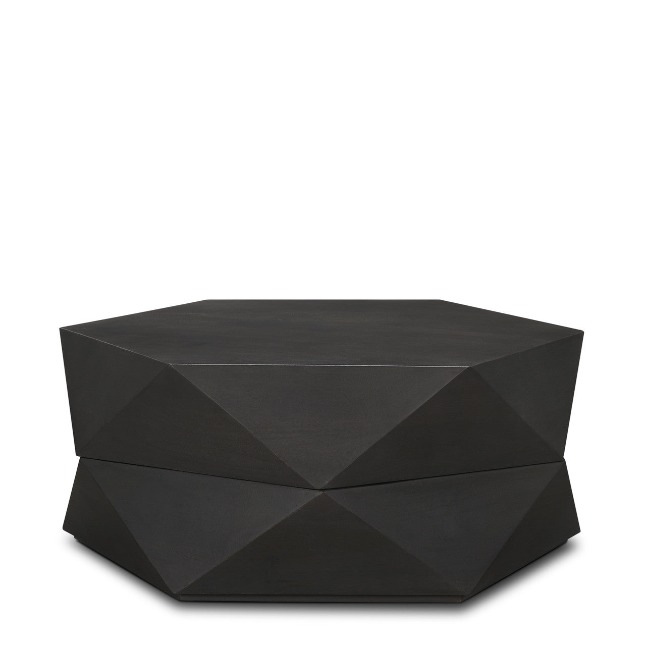 Arreto Hexagonal Hinged Solid Wood Top and Base Coffee Table | Zin Home ...