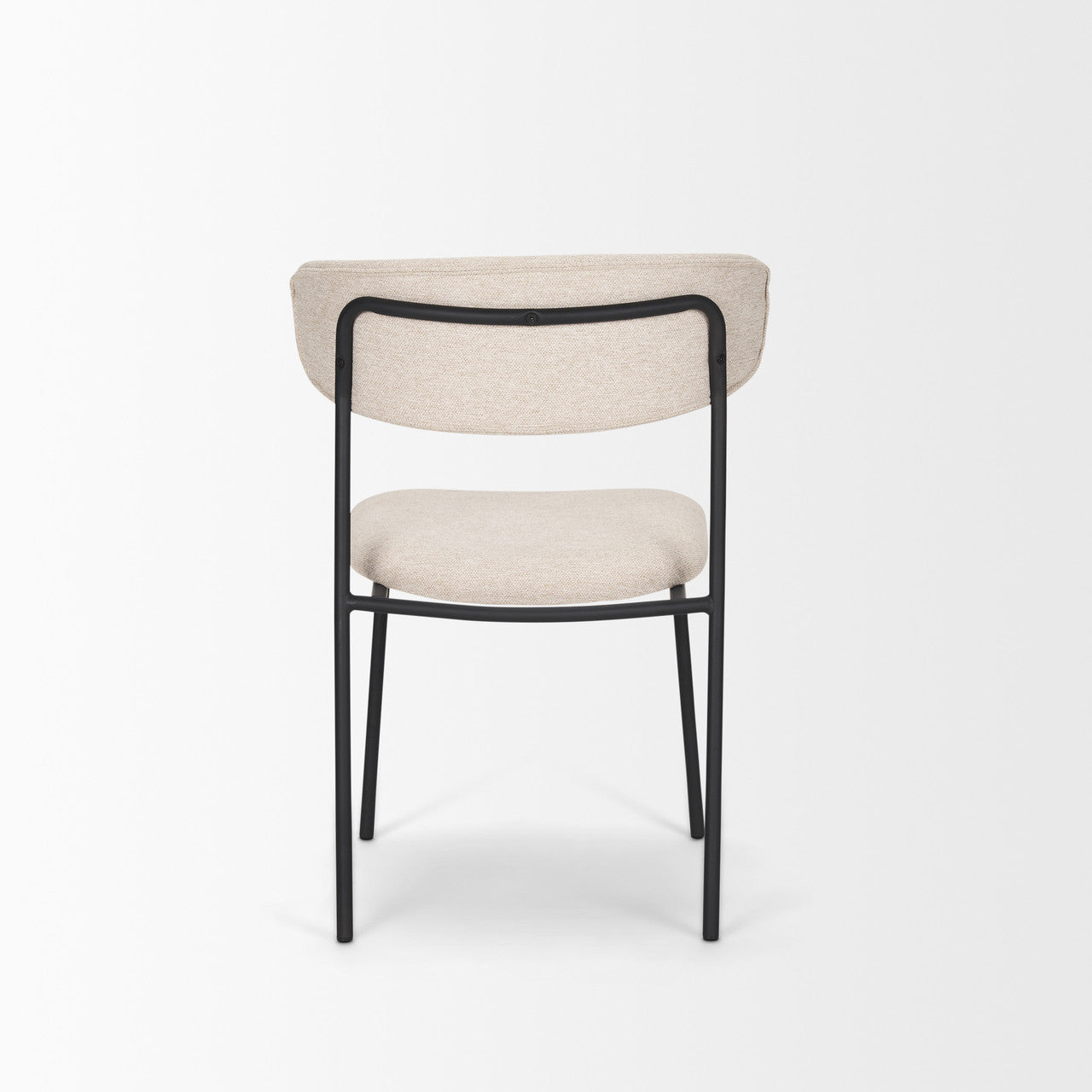 Corey Dining Chair w/ Oatmeal Fabric & Matte Black Metal