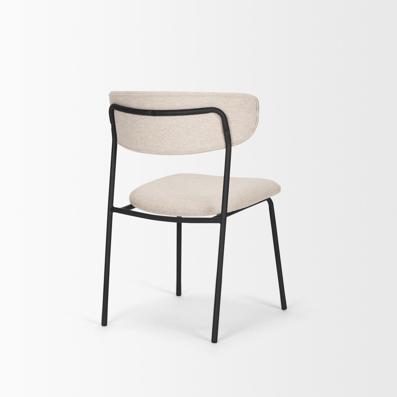Corey Dining Chair w/ Oatmeal Fabric & Matte Black Metal