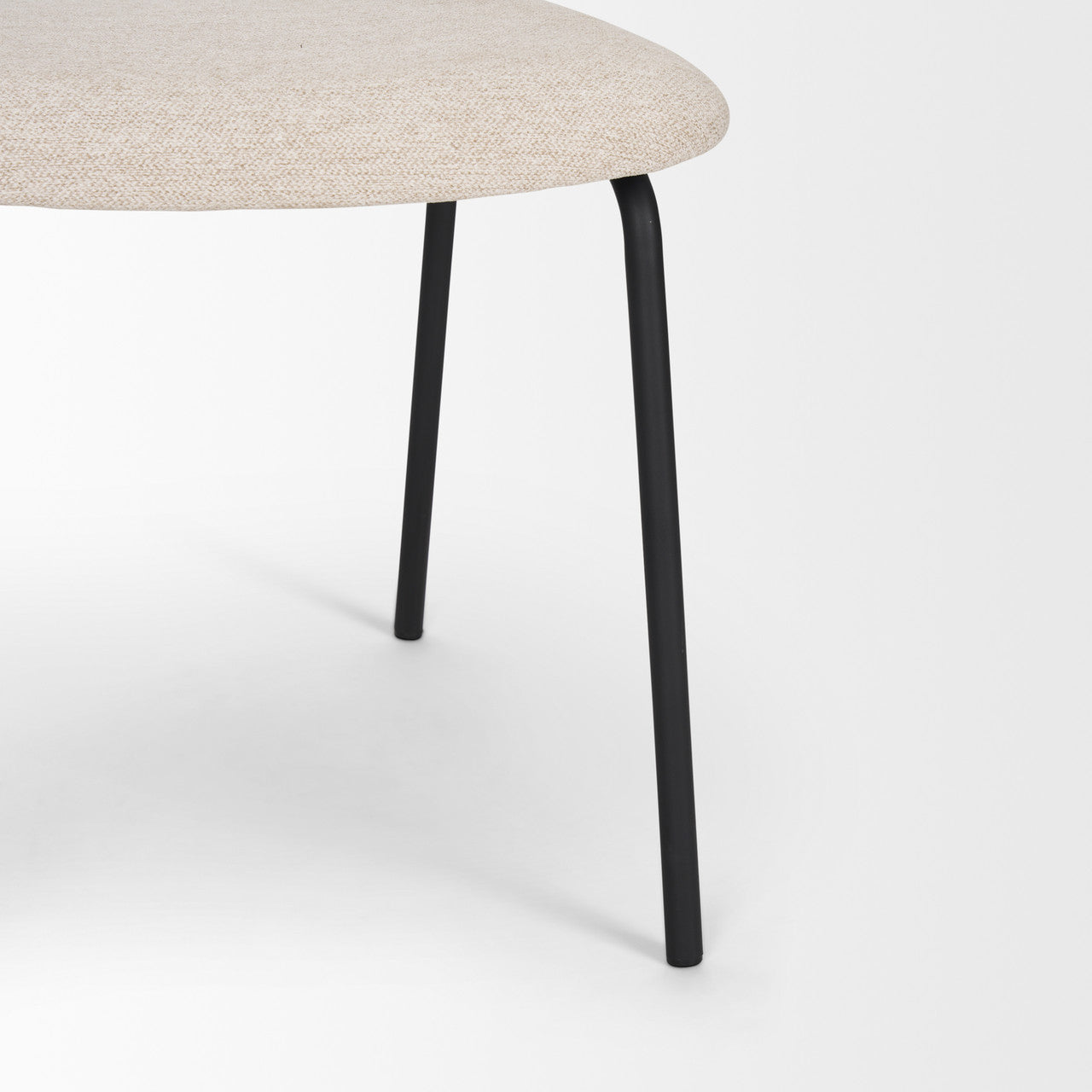 Corey Dining Chair w/ Oatmeal Fabric & Matte Black Metal
