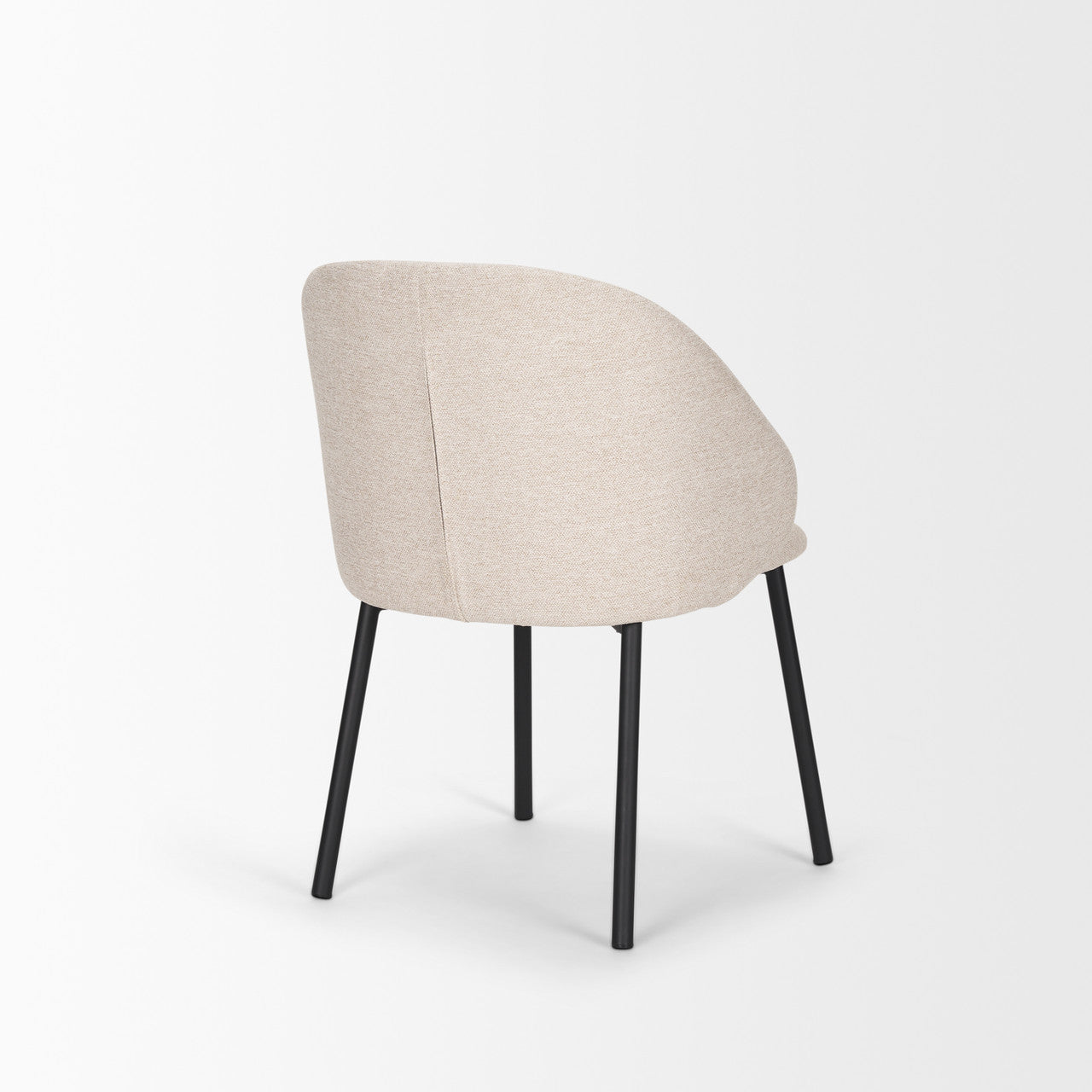 Shannon Dining Chair w/ Oatmeal Fabric & Matte Black Metal