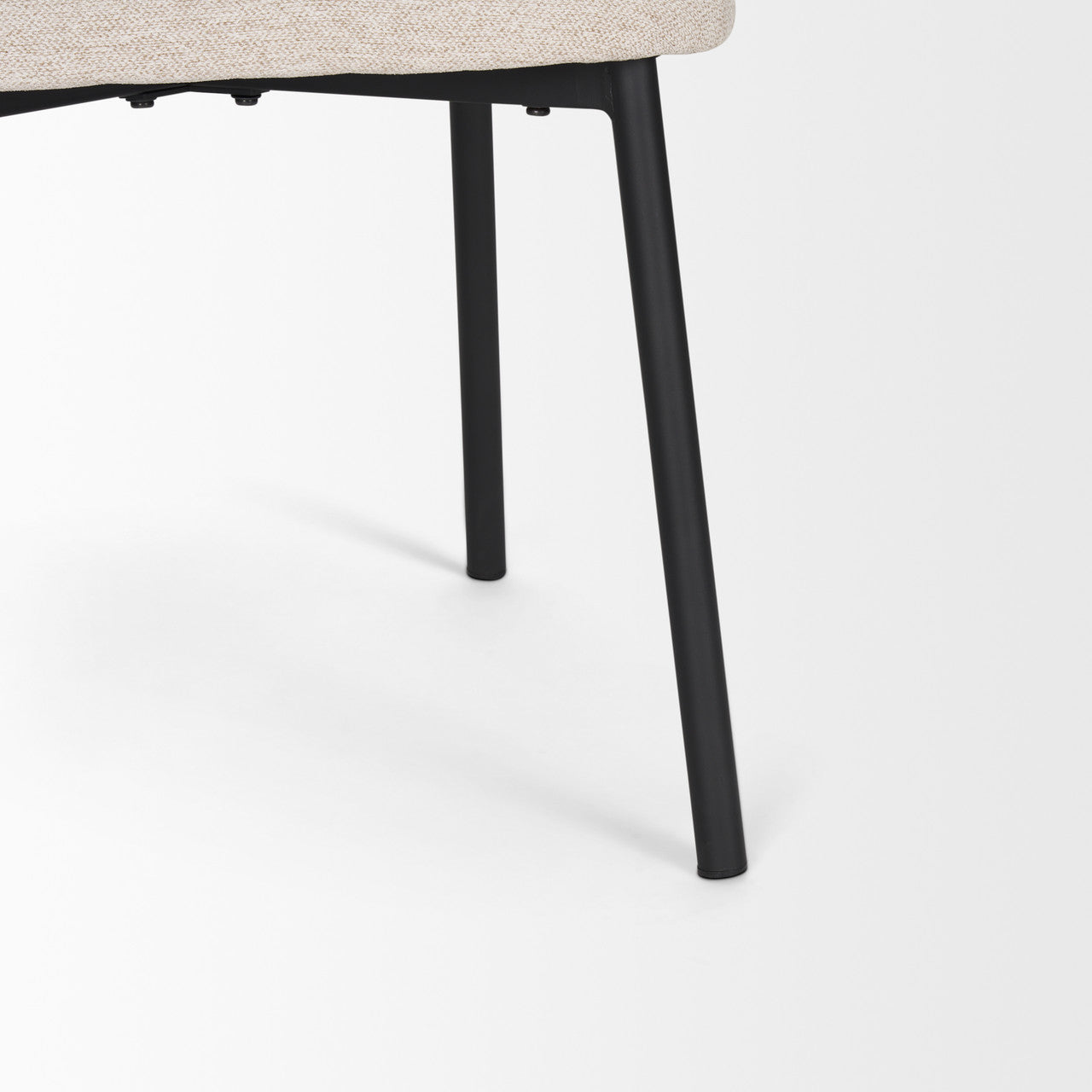 Shannon Dining Chair w/ Oatmeal Fabric & Matte Black Metal